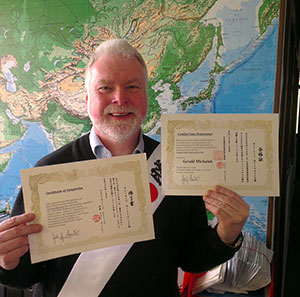Gerald Michaluk of The Isle of Arran Brewery is certified in sake production.